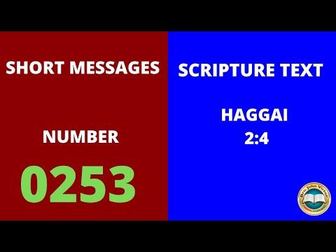 SHORT MESSAGE (0253) ON HAGGAI 2:4