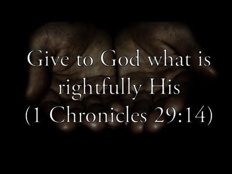 071 Give to God what is rightfully His (1 Chronicles 29:14) | Patrick Jacob