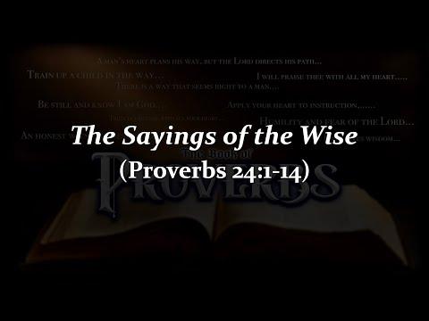 Proverbs 24:1-14.  7/13/22