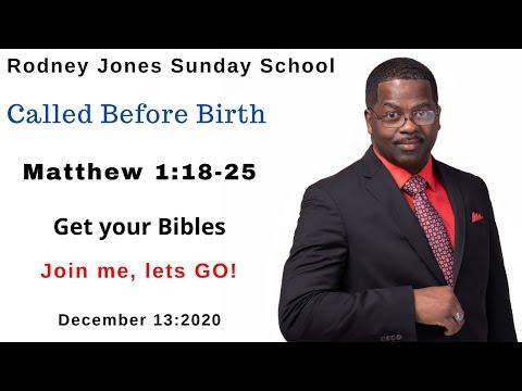Called before Birth, Matthew 1:18-25, December 13, 2020, Sunday school lesson