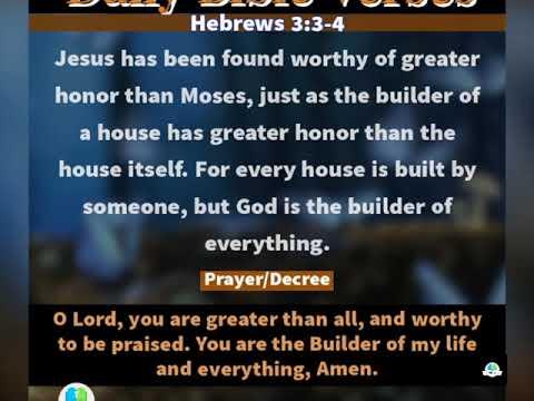 Daily Bible Verses [ Hebrews 3:3-4]