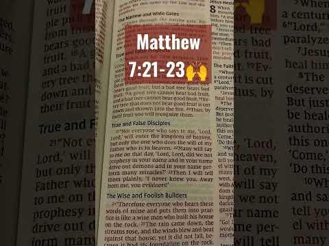 Matthew 7:21-23 NIV **Away from me you evildoers!???? #ReadTheWordWithVicky