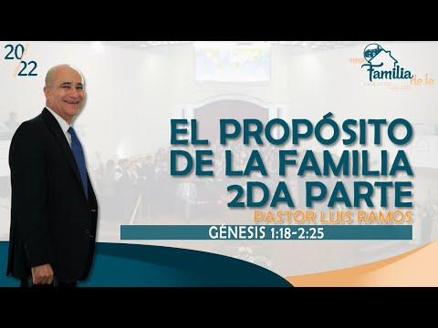 "El Propósito De La Familia"-2da Parte, Genesis 1:26-28, 2:16-25, Pastor Luis Ramos