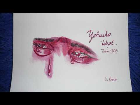 Inktober 2019, day 7. Sketch title "Yahusha Wept" (John 11:35) Colab w/ Rebecca