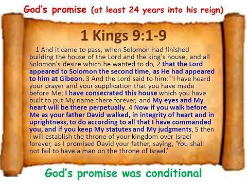 ** 1 Kings 8:37-9:14 - Solomon Established ** | Grace Bible Fellowship Monmouth County | Sermons
