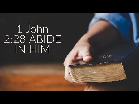 1 JOHN 2:28 "Abide in Him...that you should not be ashamed" CONTEXT/MEANING