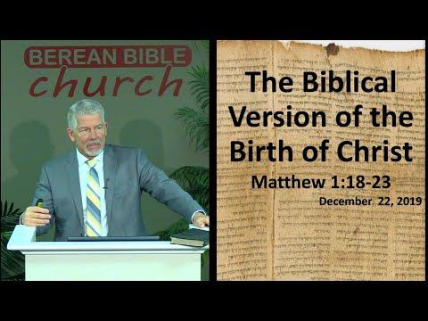 The Biblical Version of the Birth of Christ & Christmas (Matthew 1:18-23)