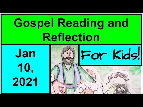 Gospel Reading and Reflection for Kids - January 10, 2021 - Mark 1:7-11