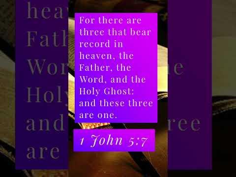 Bible Verse of The Day - 1 John 5:7 #bibleverse #short