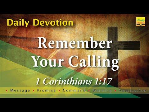 1 Corinthians 1:17 Daily Devotion with Message Promise Command - Warning & Application Quite Times