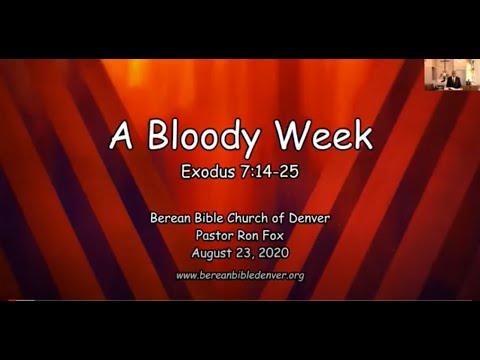 A Bloody Week - Pastor Ron Fox - Exodus 7:14-25 - 8.23.2020