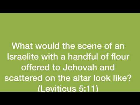Didactic staging to understand Leviticus 5:11