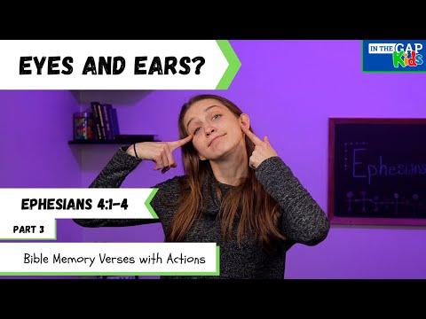 Ephesians 4:1-4 | Bible Verses to Memorize for Kids with Actions | Orderliness for Kids (Week 3)