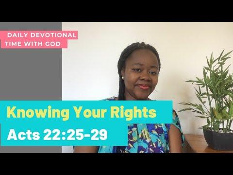 Morning Devotional- Knowing Your Rights (Acts 22:25-29)- Tosin Adetayo