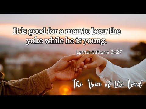 Lamentations 3 :27 The Voice of the Lord  July 06, 2022 by Pastor Teck Uy