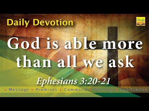God is able more than all we ask - Ephesians 3:20-21 with MPCWA