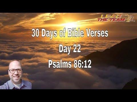 30 Days of Bible Verses - Day 22 - Psalms 86:12 (NLT)