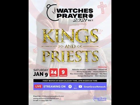 #WatchesPrayer #GreatGrace Kings and Priests Rev. 1:5-6. Prayer Watch 1- Tolu Mala & Adewale Adedeji