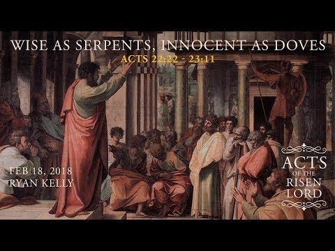 Ryan Kelly, "Wise as Serpents, Innocent as Doves" - Acts 22:22 - 23:11