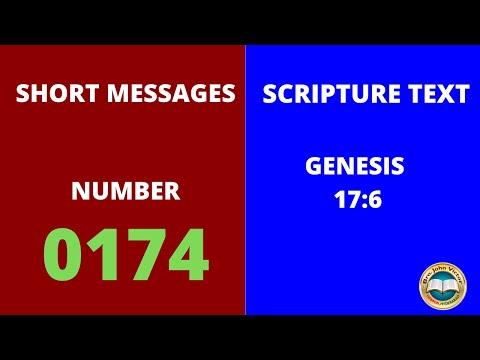 SHORT MESSAGE (0174) ON GENESIS 17:6