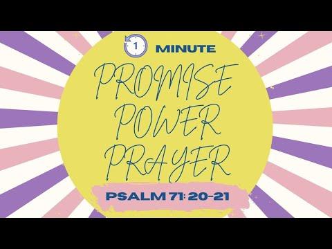 Promise Power Prayer:  Quick Prayers before bed Psalm 71:20-21