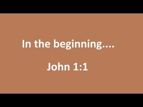 John 1:1 -  WHAT Beginning?