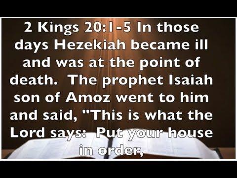 2 Kings 20:1-5   God Is Listening -  Are You Talking ?