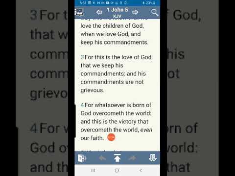 1 John 5:4 overcoming what? last 46 seconds cut off (oops)