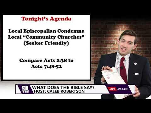 Episcopalian Says Church Bands Are Not of God; Acts 7:52 Contradict Acts 2:38? - Caleb Robertson