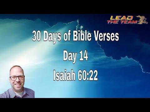 30 Days of Bible Verses - Day 14 | Isaiah 60:22 (NLT) | Mike Phillips