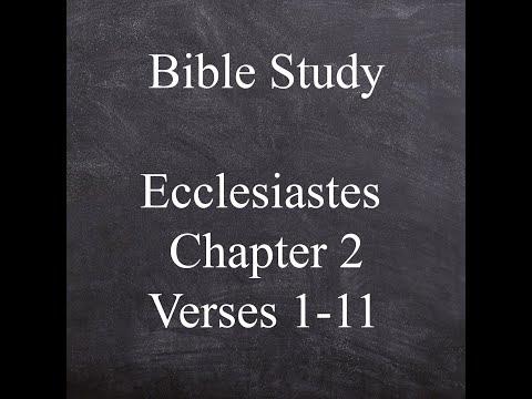 Bible Study: Ecclesiastes 2: 1-11