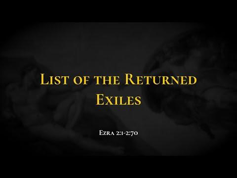 List of the Returned Exiles - Holy Bible, Ezra 2:1-2:70