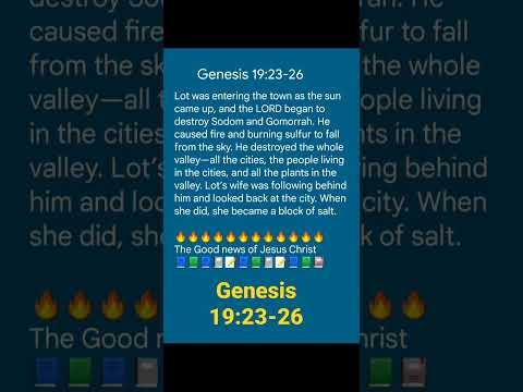 Genesis 19:23-26 || fire and burning sulfur to fall from the sky || 07.08.2022