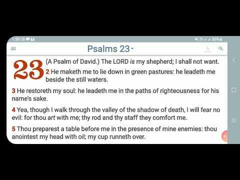 KJV-Daily Bible: p.m. Psalms  23:1-6