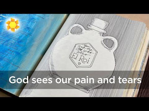 Bible Journaling: God sees our pain and tears Psalm 140: 1-5
