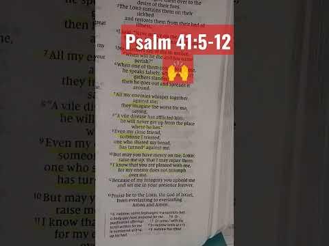 Psalm 41:5-12 NIV ***They imagine the worst for me!????#readthewordwithvicky