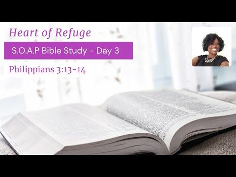 S.O.A.P Bible Study Challenge Day 3 - Philippians  3:13-14| Bible Devotional. | Bible Study