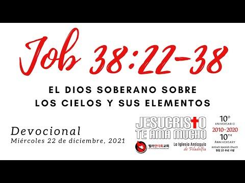 Devocional 12/22/2021 - Job 38:22-38 - El Dios soberano sobre el cielo y sus elementos