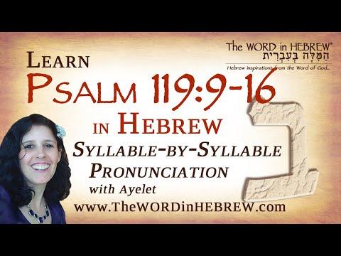 Learn Psalm 119:9-16 in Hebrew - "BET"