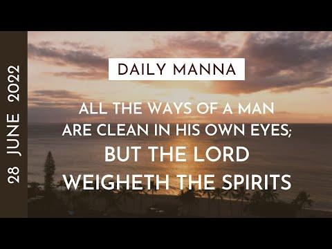 The Lord Weigheth The Spirits | Proverbs 16:2 | Daily Manna