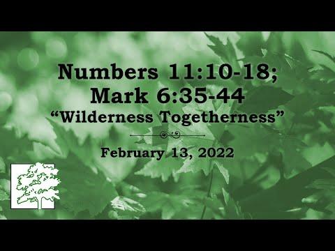 February 13, 2022 - Numbers 11:10-18; Mark 6:35-44 - “Wilderness Togetherness”