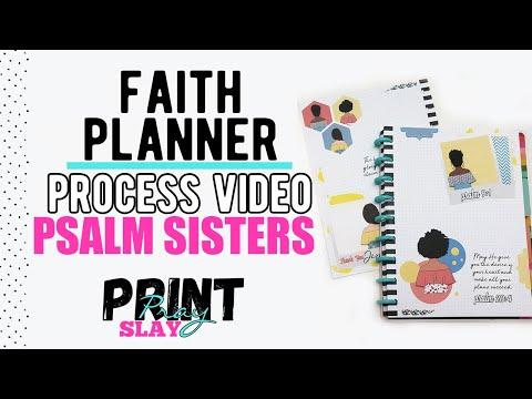 Psalm Sisters Set #1 Faith Happy Planner Psalm 20:4, Psalm 19:1, Psalm 9:1