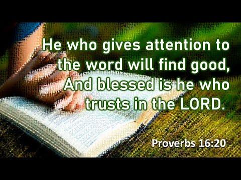 Learn a Bible verse - Proverbs 16:20