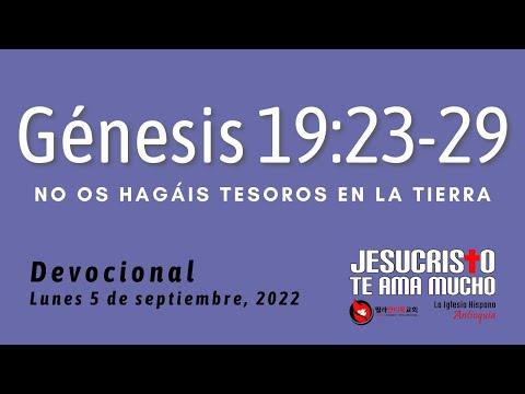 Devocional 9/5/2022 - Genesis 19:23-29 - No os hagais tesoros en la tierra