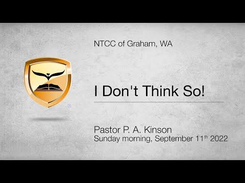 I Don't Think So! — Nehemiah 6:1-4, 4:1-6 — Pastor P. A. Kinson