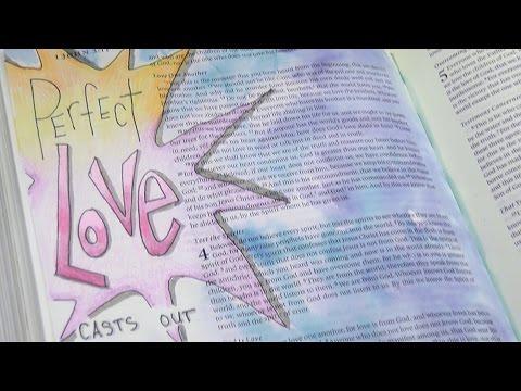 Bible Journaling: Perfect Love (1 John 4:18) by Monica