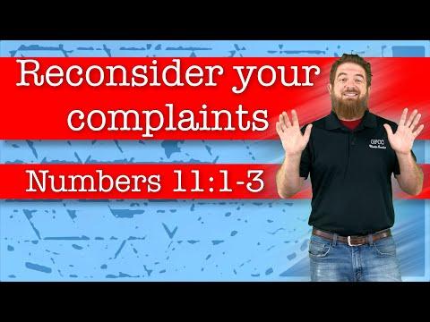 Reconsider your Complaints - Numbers 11:1-3