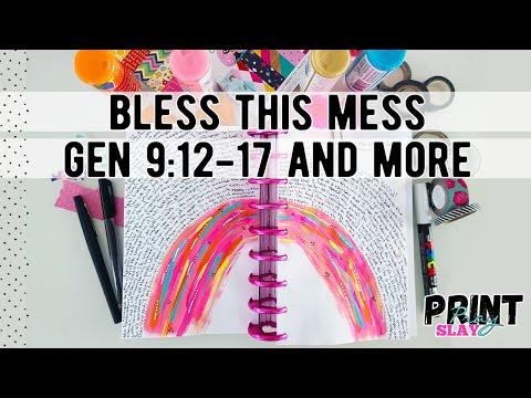 Bless this Mess Creative Journal Entry Genesis 9:12-17, Ezekiel 1:28, Revelation 4:3 and 10:1