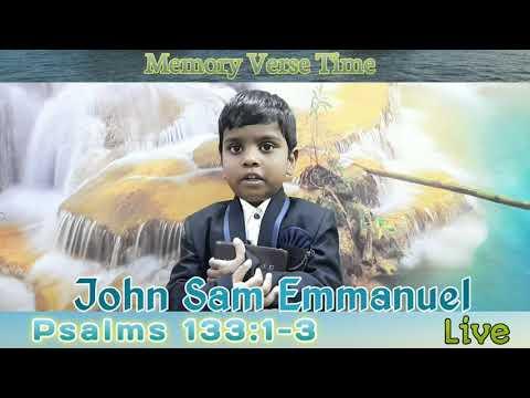 Memory Verse Time || John Sam Emmanuel || Psalms 133:1-3