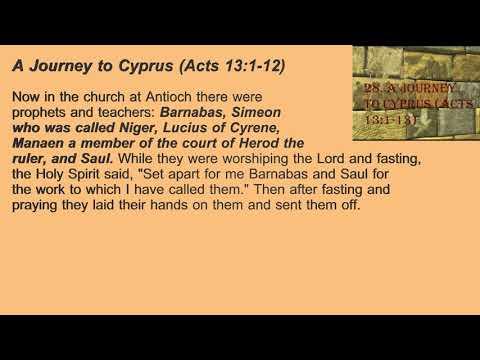 28. A Journey to Cyprus (Acts 13:1-13)